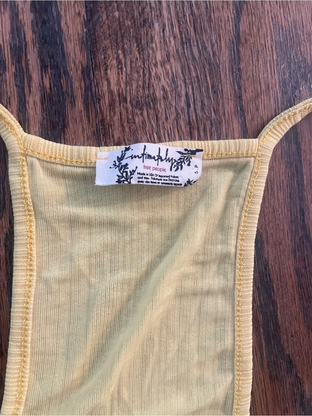 Free People Yellow V-Neck Racerback Tank - Picture 2 of 4